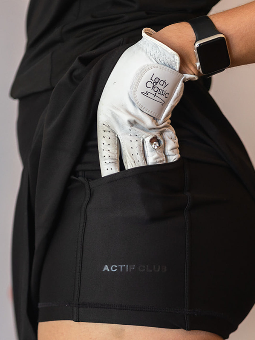 'A' Game Skort — Black