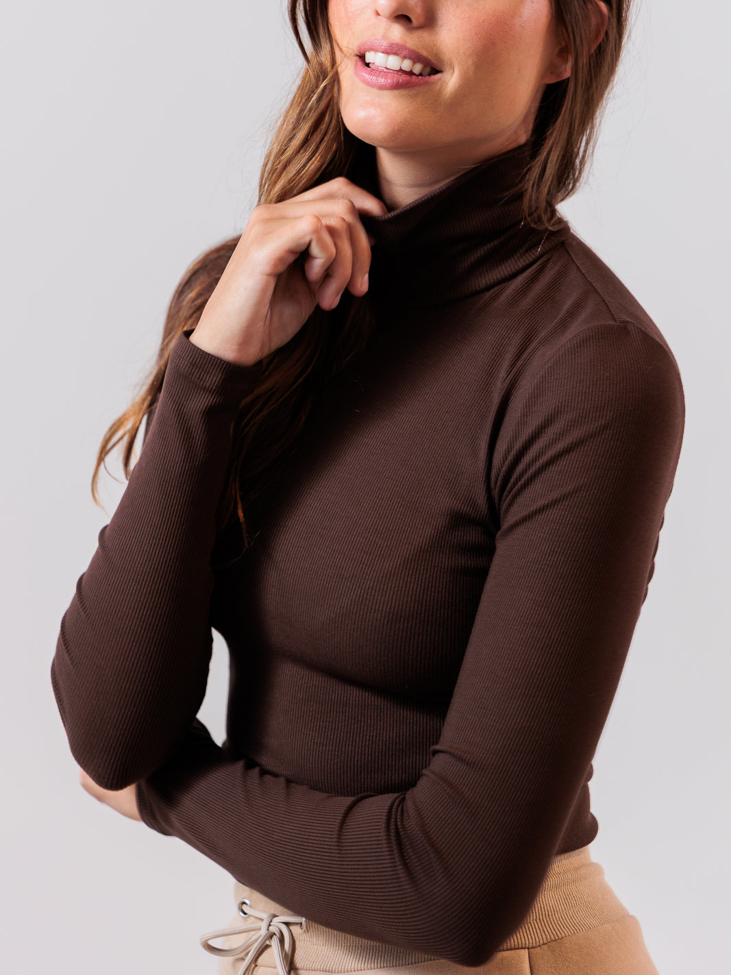 Timeless Ribbed Turtleneck Ultra-Soft Rayon/Spandex Blend Slim