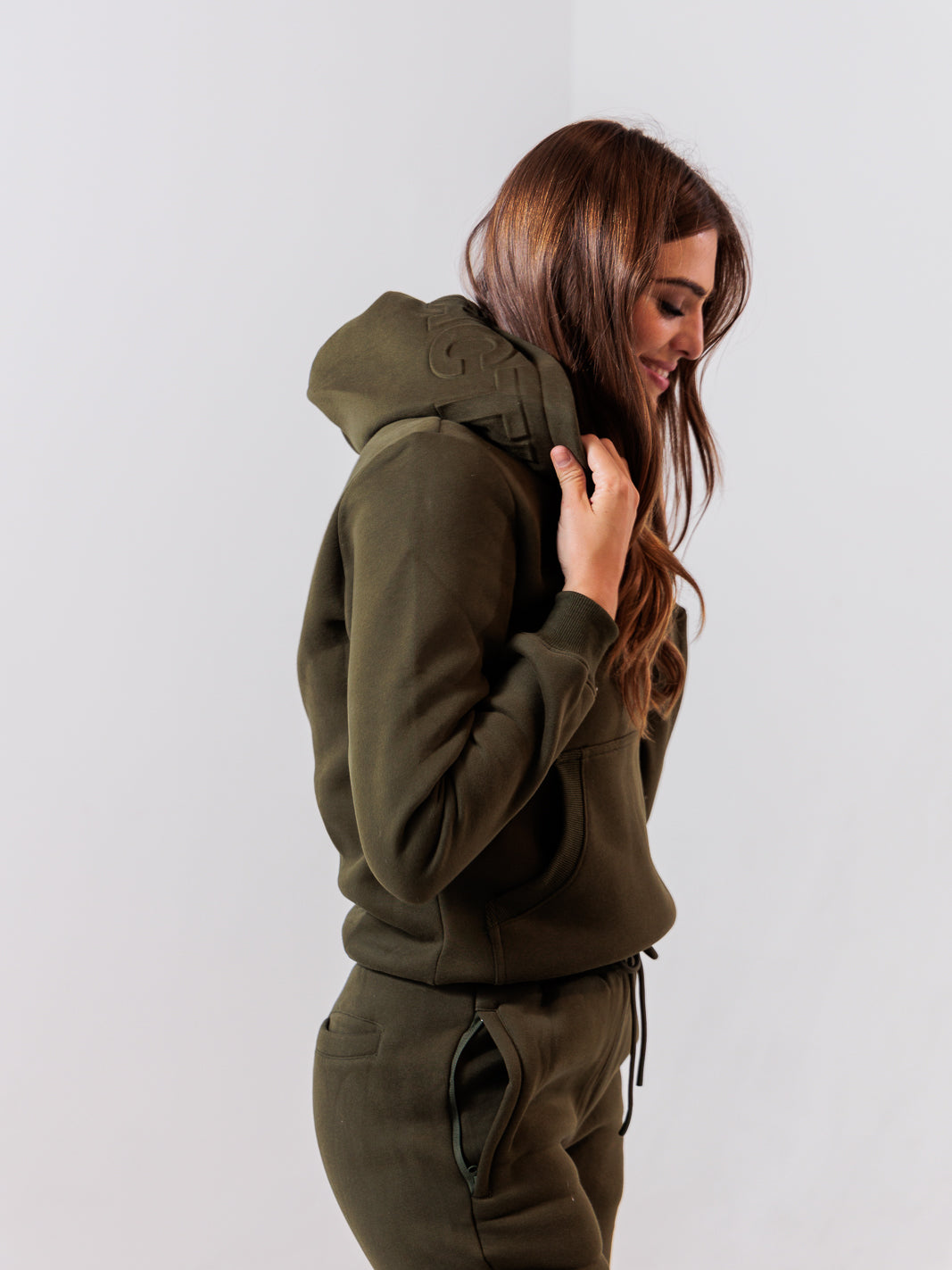 Embossed Hoodie — Pine