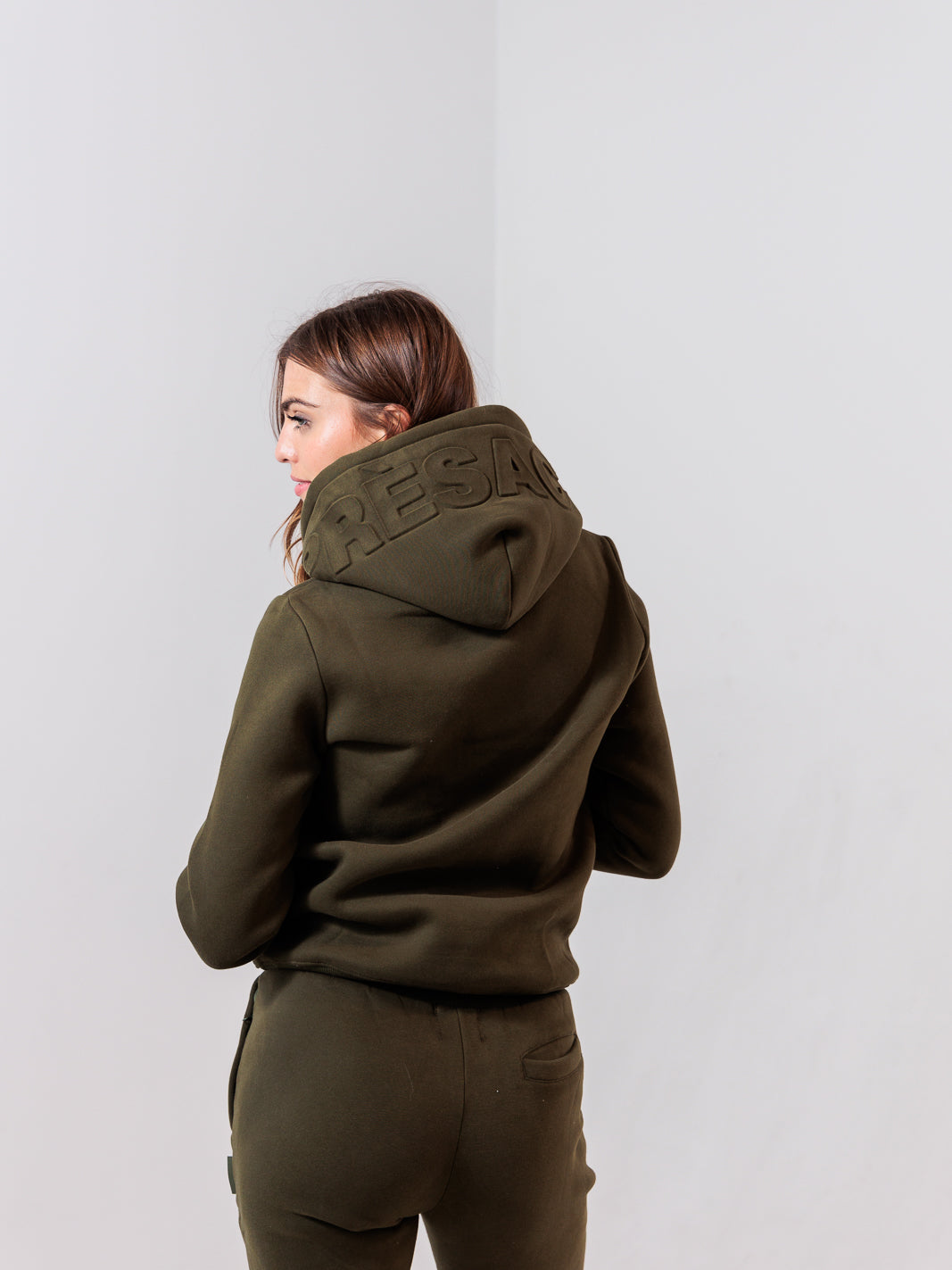 Embossed Hoodie — Pine