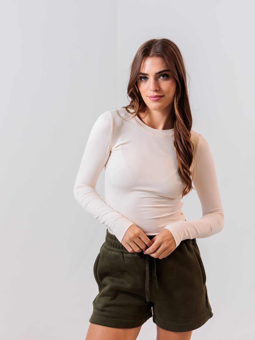 Essential Ribbed Long Sleeve — Crème
