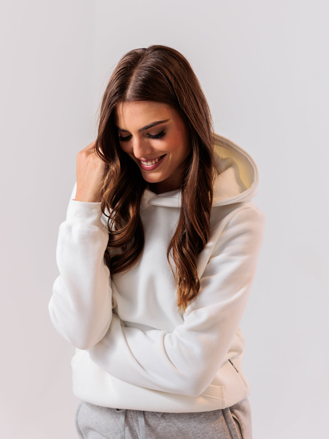 Embossed Hoodie — White