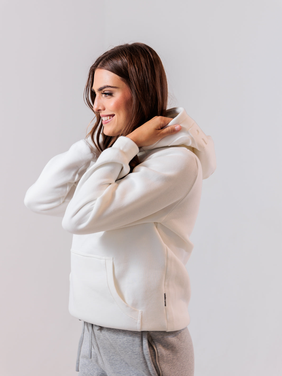 Embossed Hoodie — White