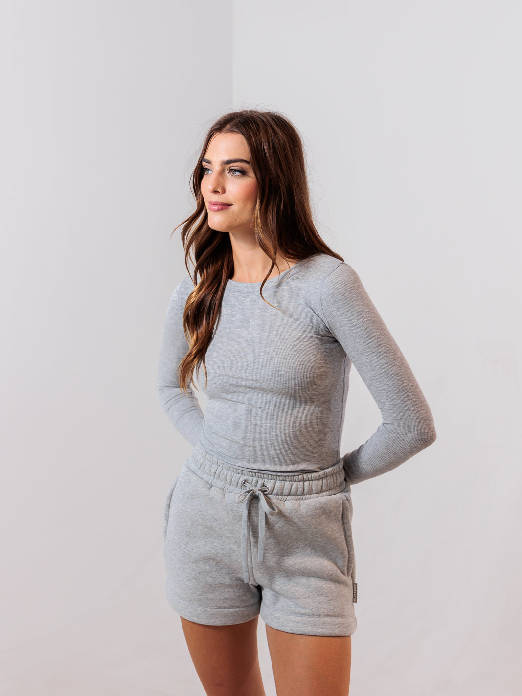 Essential Ribbed Long Sleeve — Cloud Grey