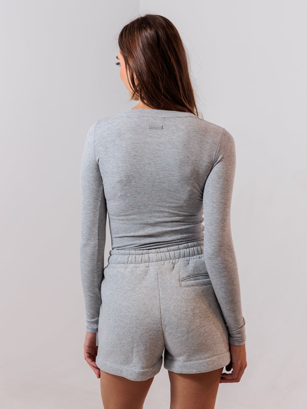 Essential Ribbed Long Sleeve — Cloud Grey