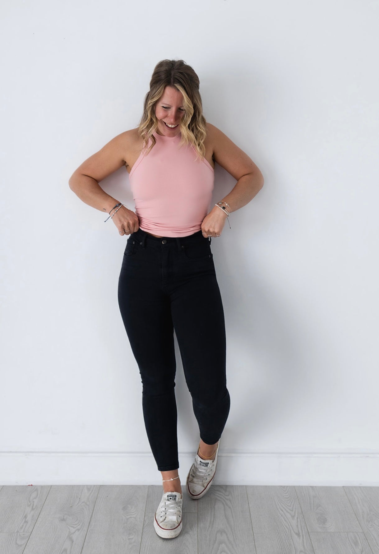 Essential Ribbed Tank — Rosé