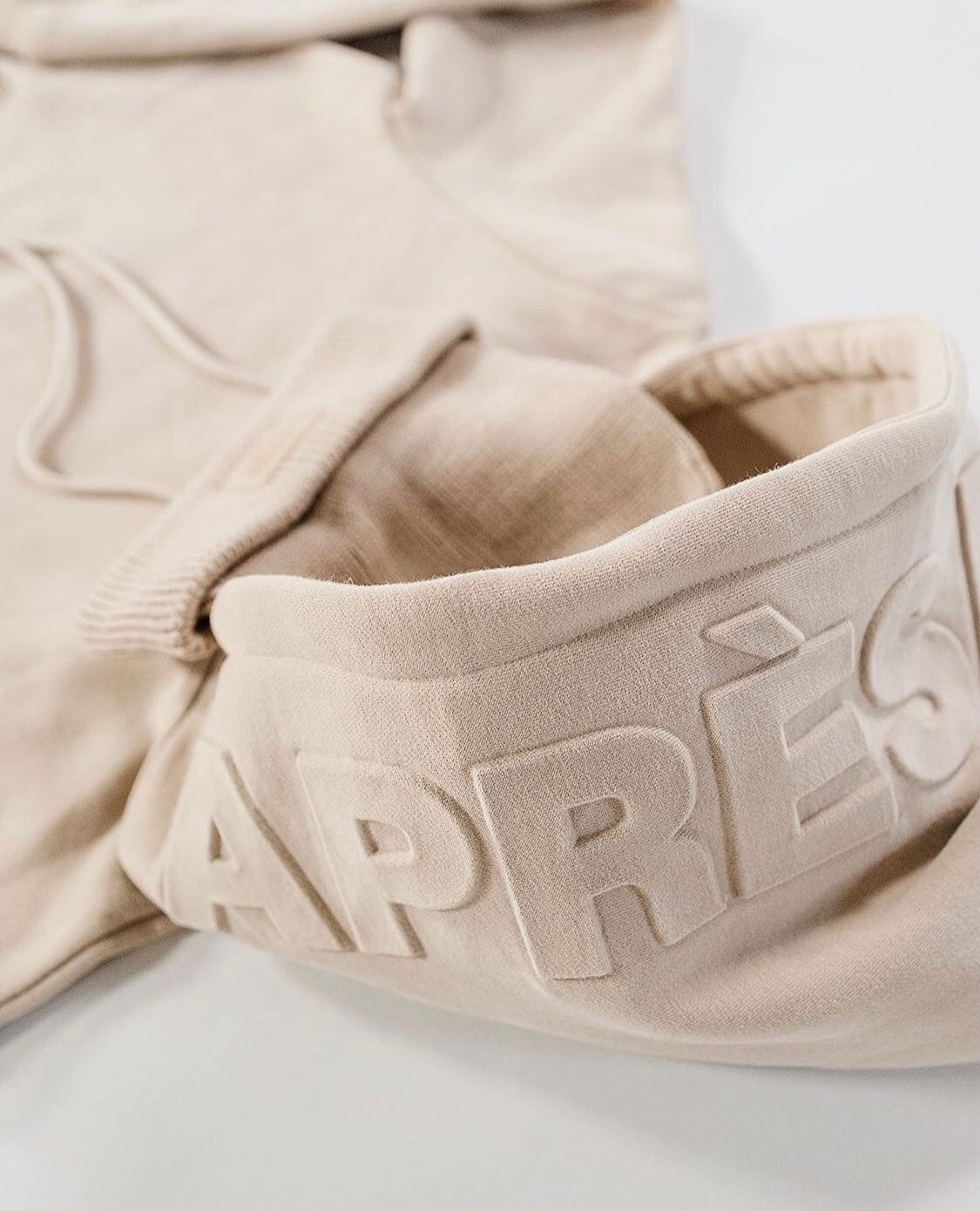 Embossed Hoodie — Champagne