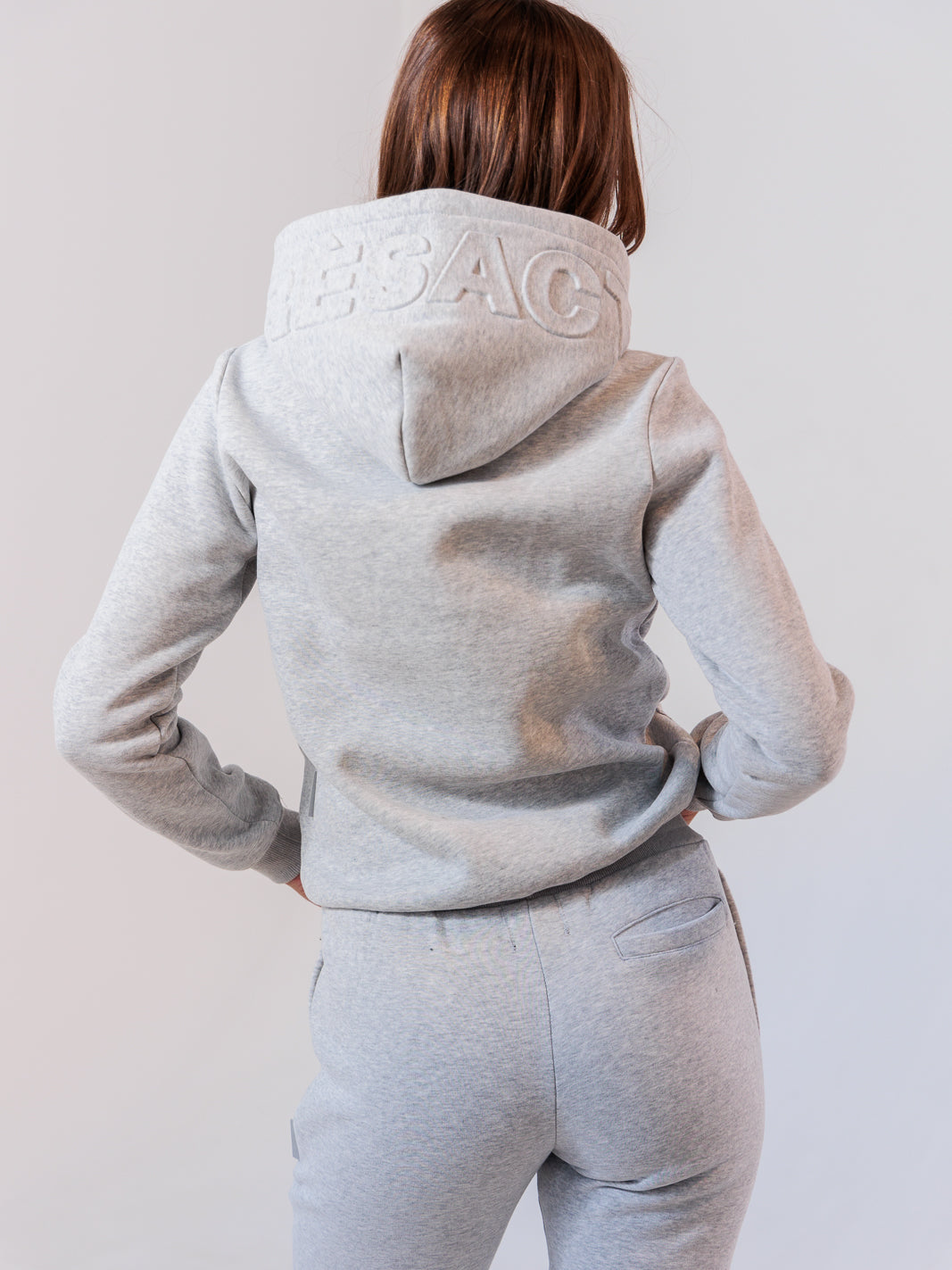 Embossed Hoodie — Grey