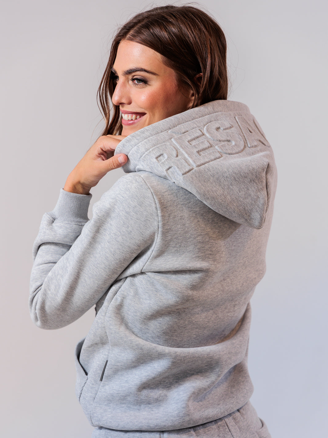 Embossed Hoodie — Grey