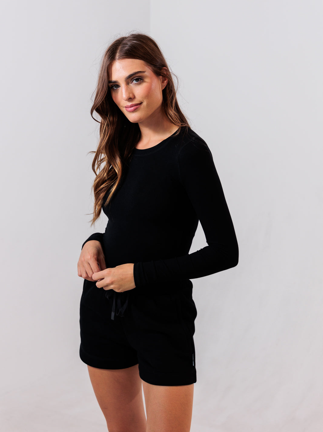 Essential Ribbed Long Sleeve — Black