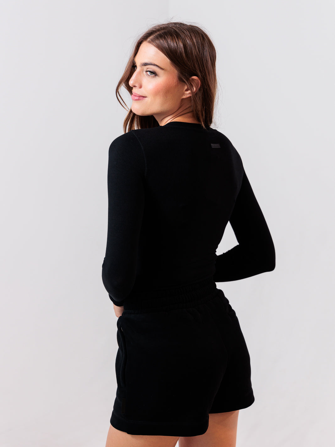 Essential Ribbed Long Sleeve — Black