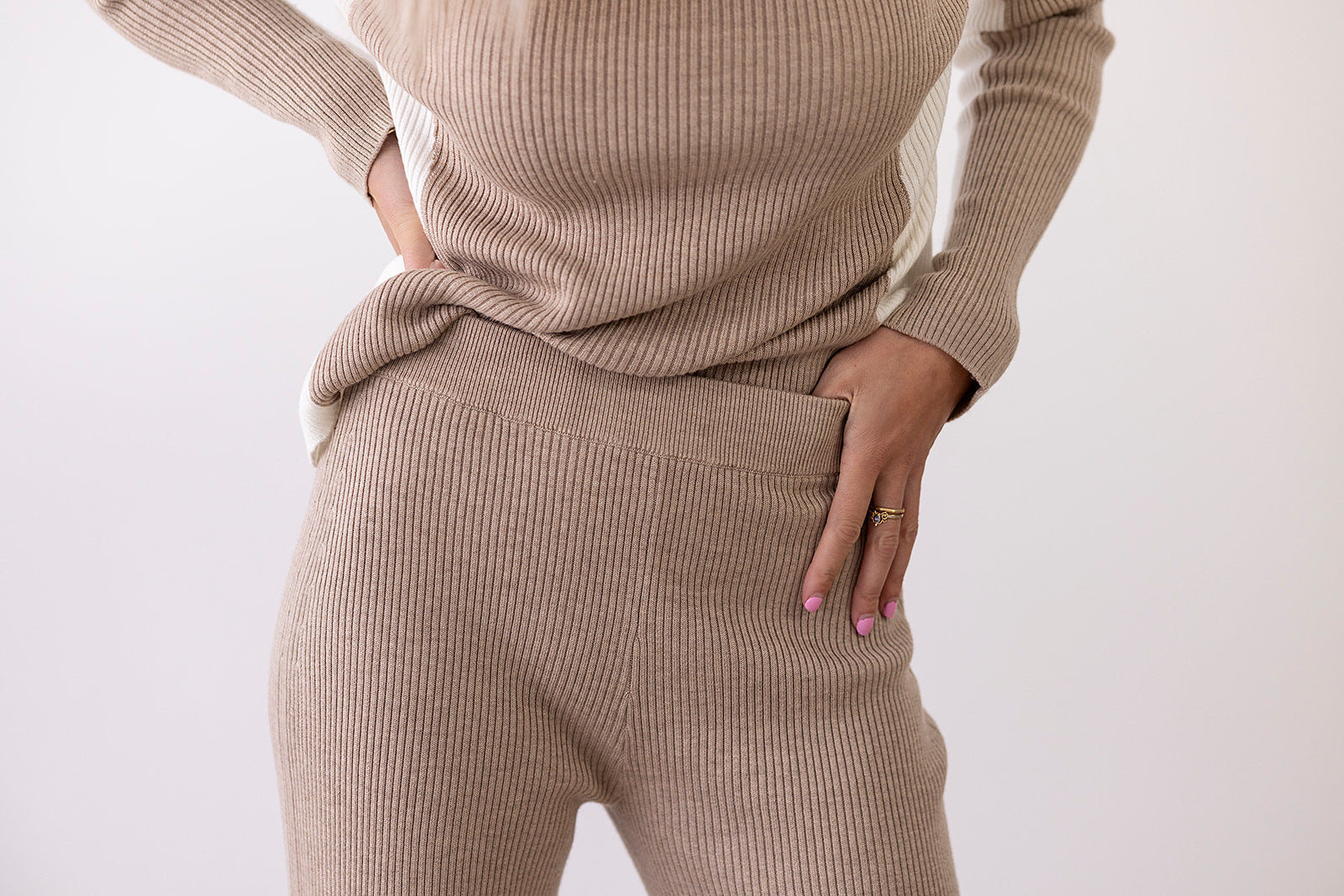 Après Chalet Ribbed Knit Pant — Champagne