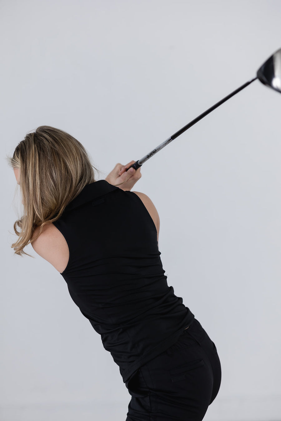 Sleeveless Golf Shirt — Black